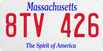 MA license plate 8TV426