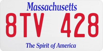 MA license plate 8TV428