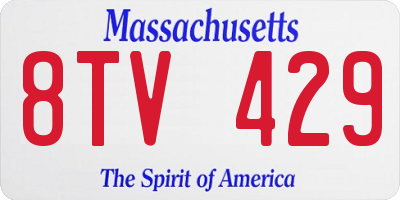 MA license plate 8TV429