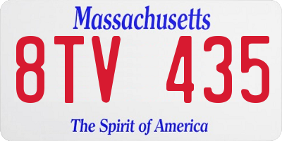 MA license plate 8TV435