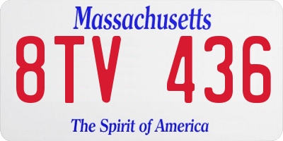 MA license plate 8TV436