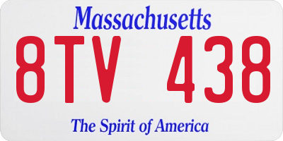 MA license plate 8TV438