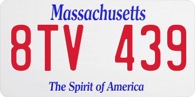MA license plate 8TV439