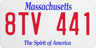 MA license plate 8TV441