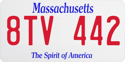 MA license plate 8TV442