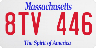 MA license plate 8TV446