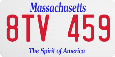 MA license plate 8TV459