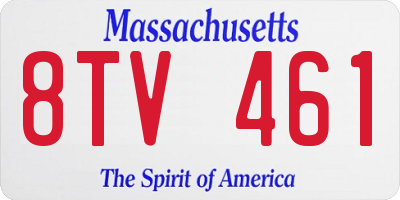 MA license plate 8TV461