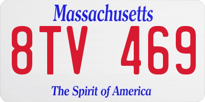 MA license plate 8TV469