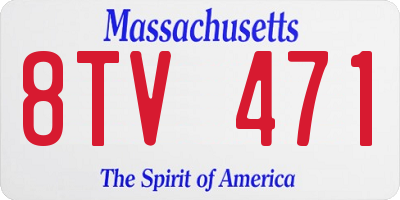 MA license plate 8TV471