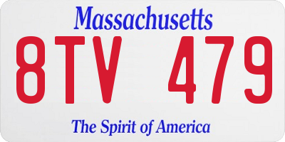 MA license plate 8TV479