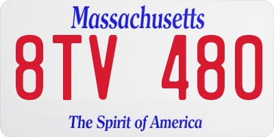 MA license plate 8TV480