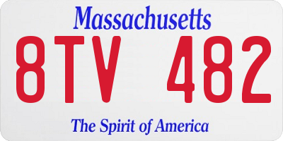 MA license plate 8TV482