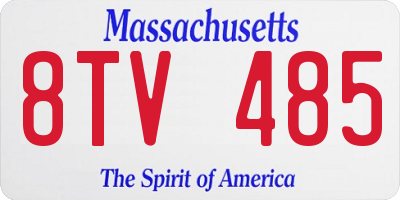 MA license plate 8TV485