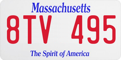 MA license plate 8TV495