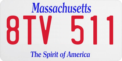 MA license plate 8TV511