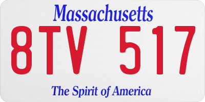 MA license plate 8TV517