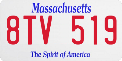 MA license plate 8TV519