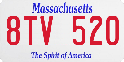 MA license plate 8TV520