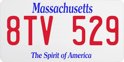 MA license plate 8TV529
