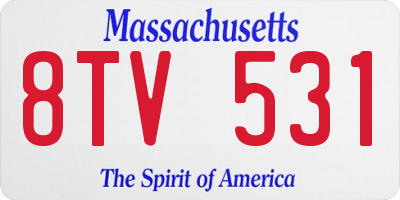 MA license plate 8TV531