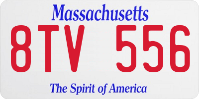 MA license plate 8TV556