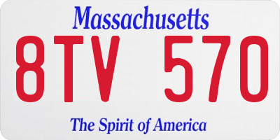 MA license plate 8TV570