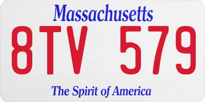MA license plate 8TV579