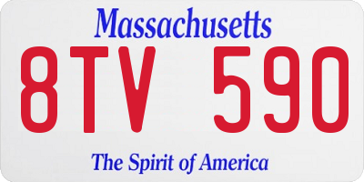 MA license plate 8TV590