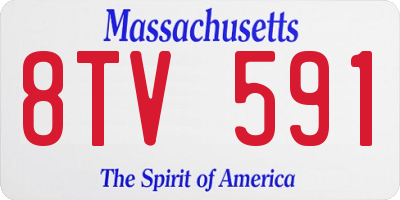 MA license plate 8TV591