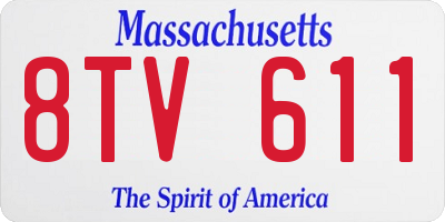 MA license plate 8TV611