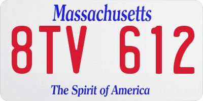 MA license plate 8TV612