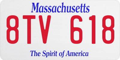 MA license plate 8TV618