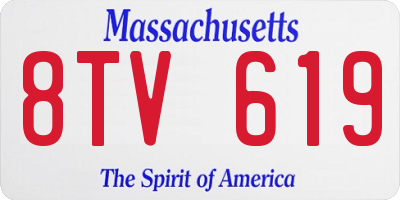 MA license plate 8TV619
