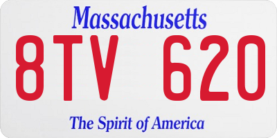 MA license plate 8TV620