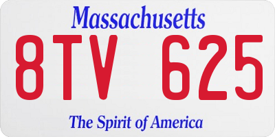 MA license plate 8TV625