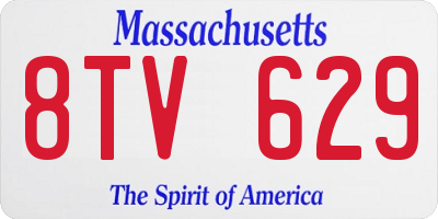 MA license plate 8TV629