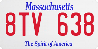 MA license plate 8TV638