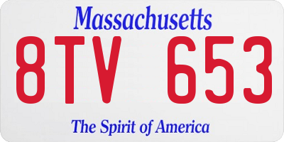 MA license plate 8TV653