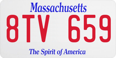 MA license plate 8TV659