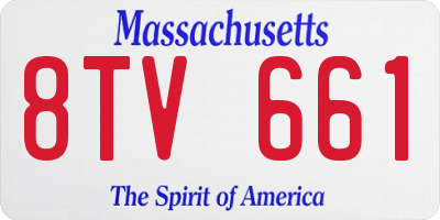 MA license plate 8TV661