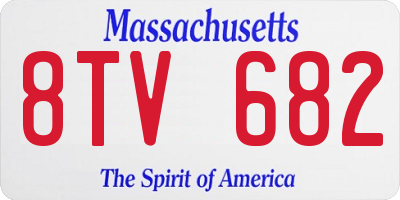 MA license plate 8TV682