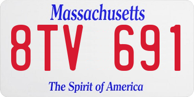 MA license plate 8TV691