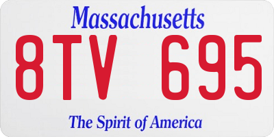 MA license plate 8TV695