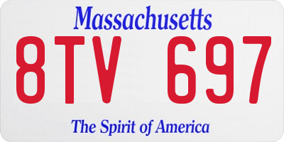 MA license plate 8TV697
