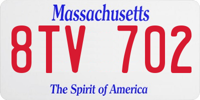 MA license plate 8TV702