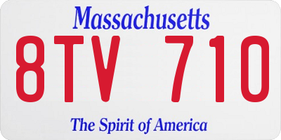 MA license plate 8TV710