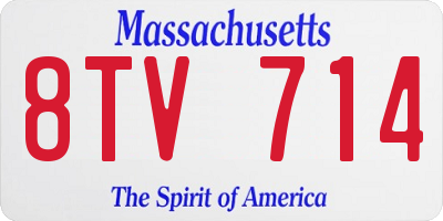 MA license plate 8TV714