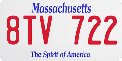 MA license plate 8TV722