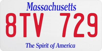 MA license plate 8TV729